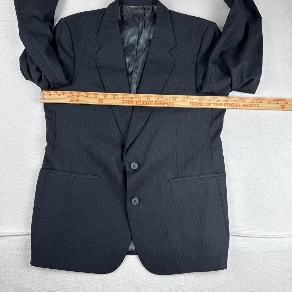 VTG Christian Dior Mens Pinstripe Blazer 40R  Dark Gray wool Office business